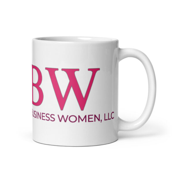 White glossy mug